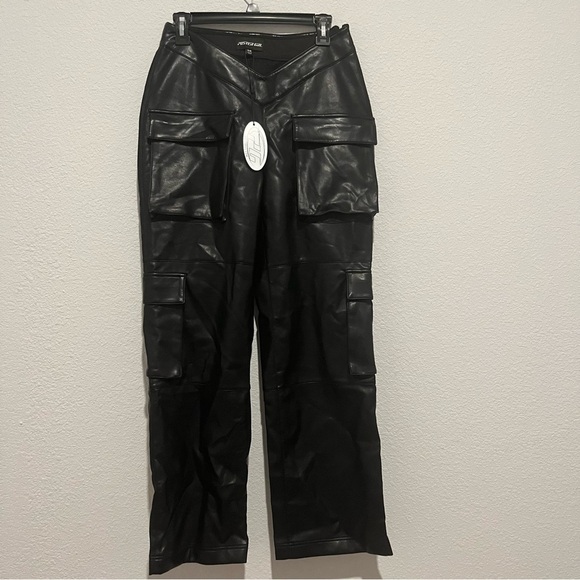 NWT Dolls Kill Poster Girl Path of Destruction Vegan Leather Pants Size Medium - Picture 1 of 7